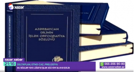 “Diccionario práctico de ortografía del idioma azerbaiyano” en Xazar TV