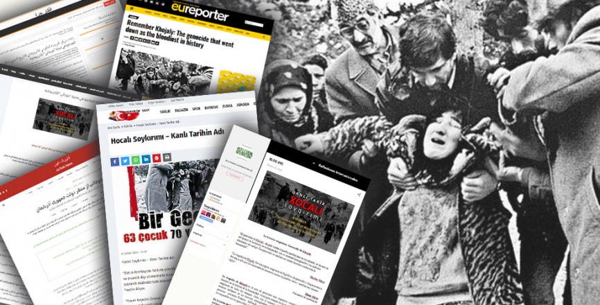 Filmato "Storia sanguinosa - Genocidio di Khojaly" su media stranieri